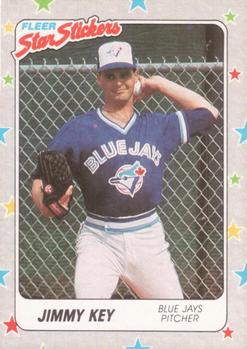 1988 Fleer Sticker Baseball Cards        074      Jimmy Key